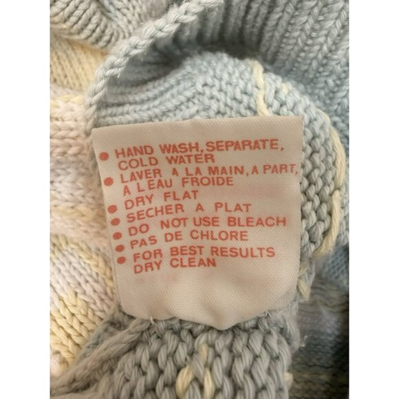 Vintage Jess Paris Cotton Sweater Sheep Cottage Core Pastel Knit Size M Peru - Picture 16 of 16